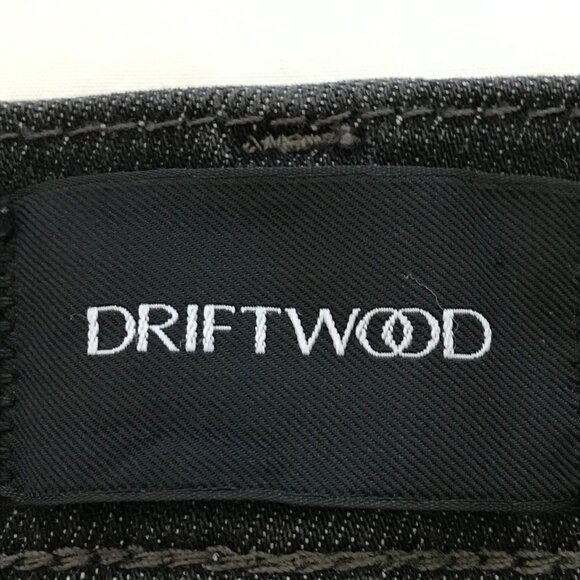 Driftwood Jackie Jeans Women 25 Gray Mid Rise Embroidered Raw Hem Stretch 16521 - Picture 3 of 12